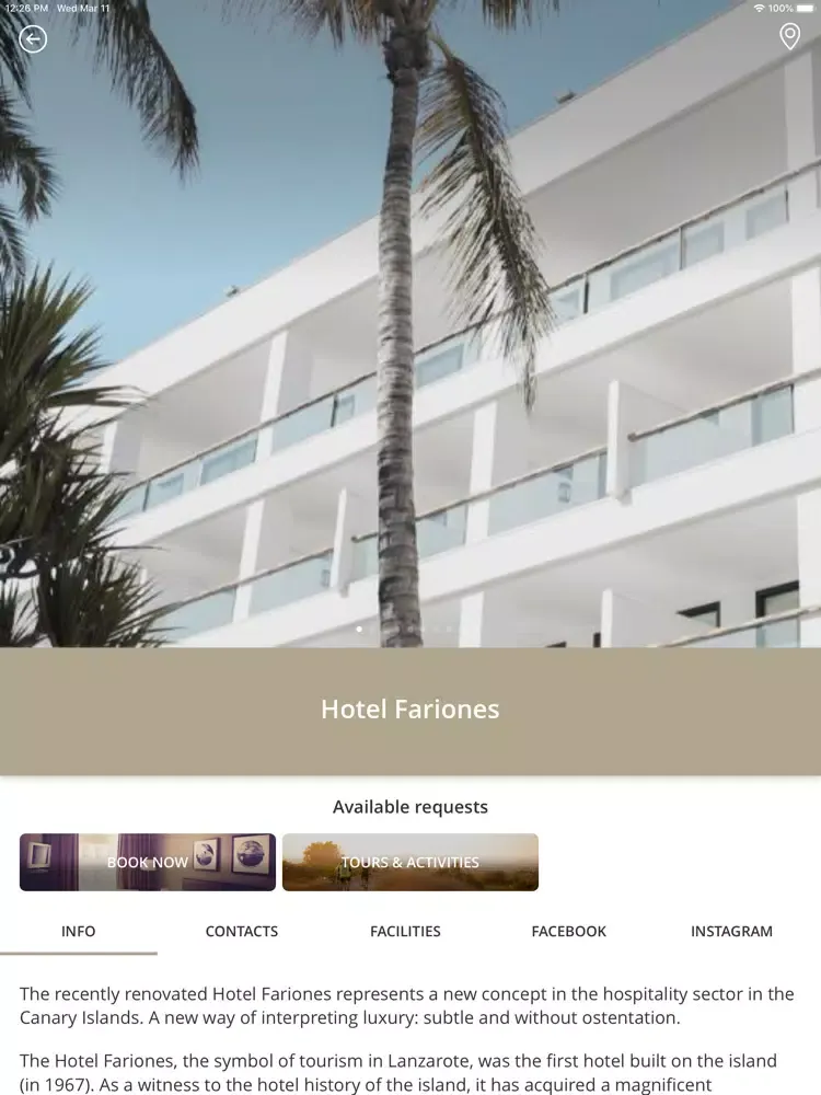 Hotel Fariones iPad  स्क्रीनशॉट