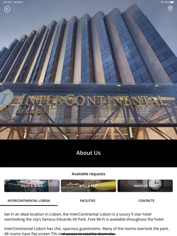 InterContinental Lisbon iPad  スクリーンショット