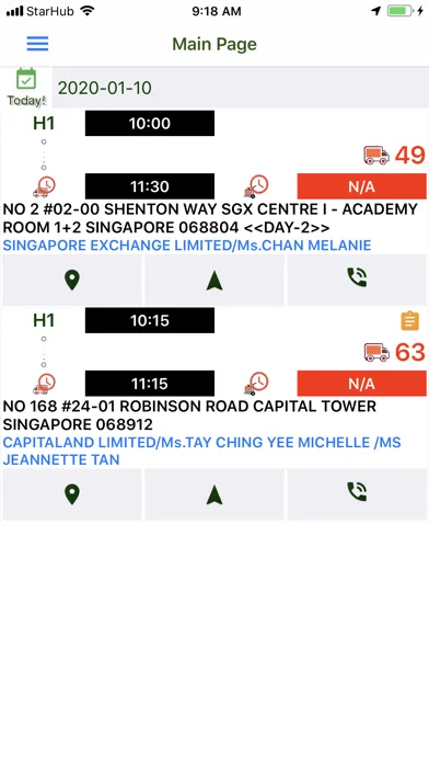 Tangkapan layar BCMS Delivery App
