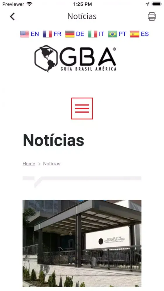 Screenshot di Guia Brasil América