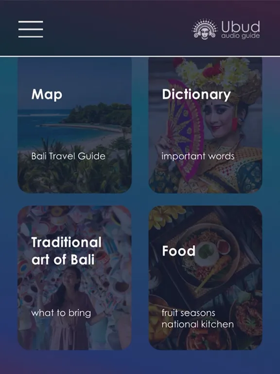 Ubud audio guide iPad  Ekran Görüntüleri
