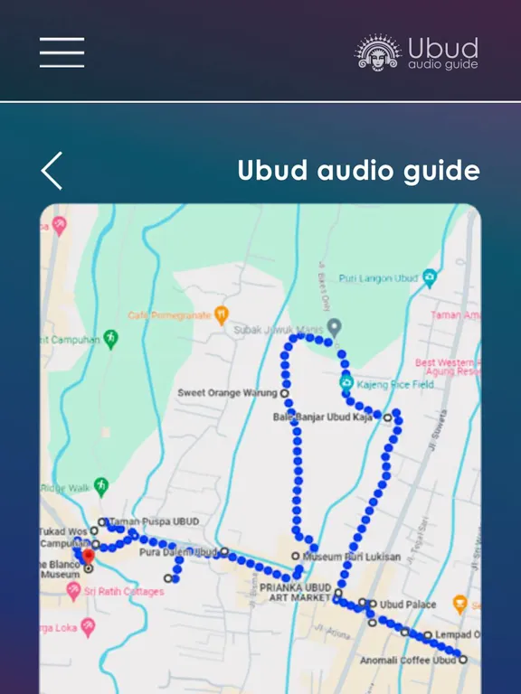 Ubud audio guide iPad  Ekran Görüntüleri
