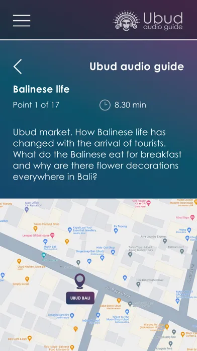 Ubud audio guide Ekran Görüntüleri