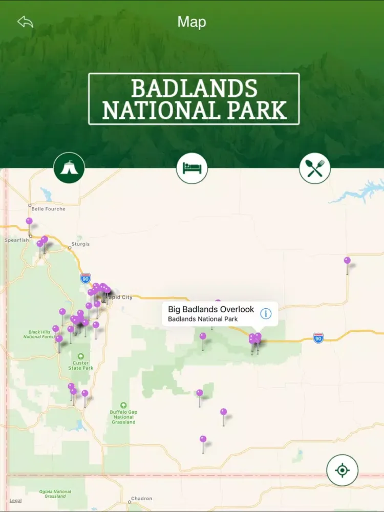 Badlands National Park Tourism iPad  স্ক্রিনশট
