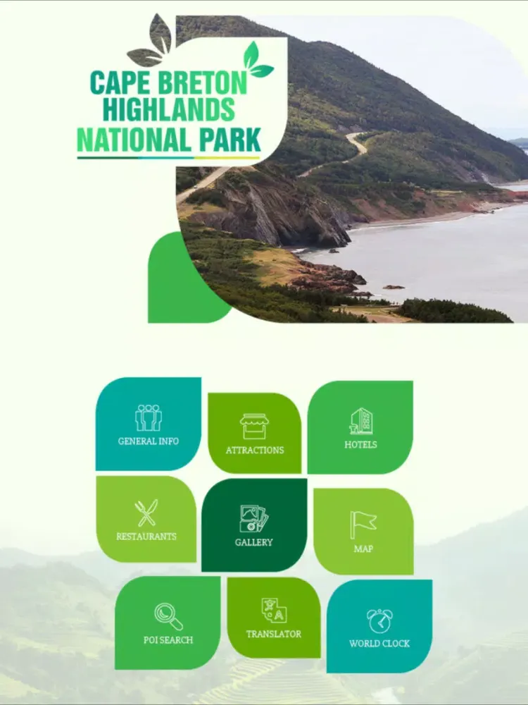 Capturas de tela do Cape Breton Highlands National Park Travel Guide iPad 