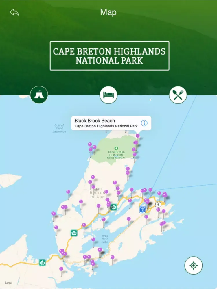 Capturas de tela do Cape Breton Highlands National Park Travel Guide iPad 