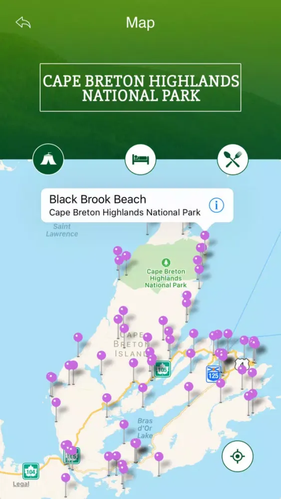 Capturas de tela do Cape Breton Highlands National Park Travel Guide