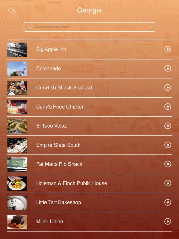The Layover Restaurants iPad  Screenshots