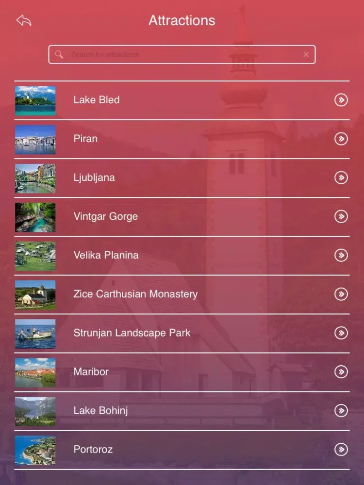 Tourism Slovenia iPad  Screenshots
