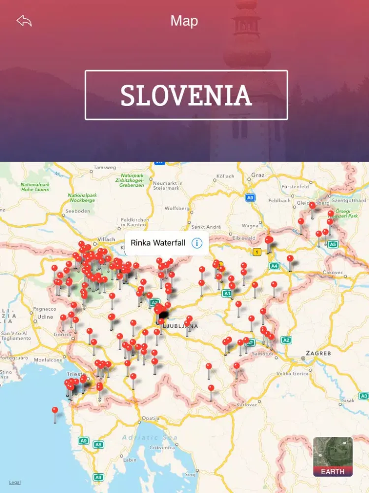 Tourism Slovenia iPad  Screenshots