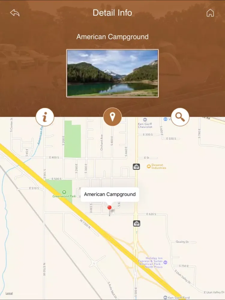 Ảnh chụp màn hình của Utah Campgrounds and RV Parks iPad 