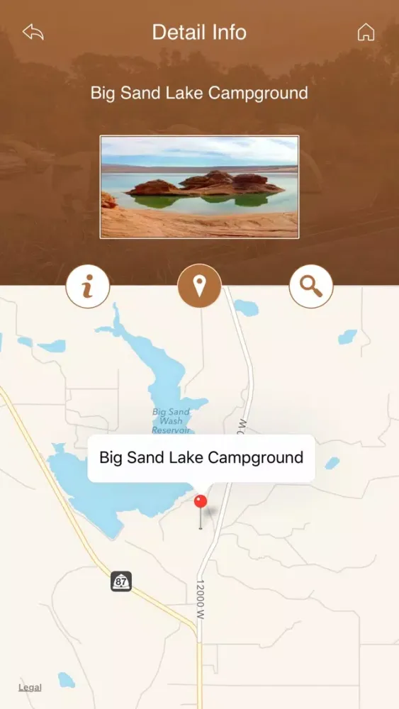 Ảnh chụp màn hình của Utah Campgrounds and RV Parks