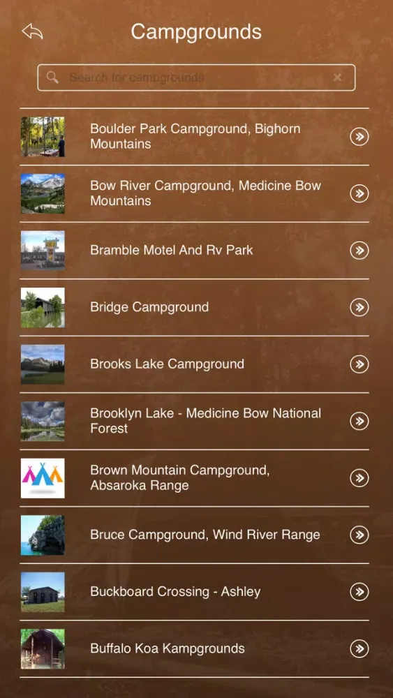 Capturas de pantalla de Wyoming Camping and RV Parks
