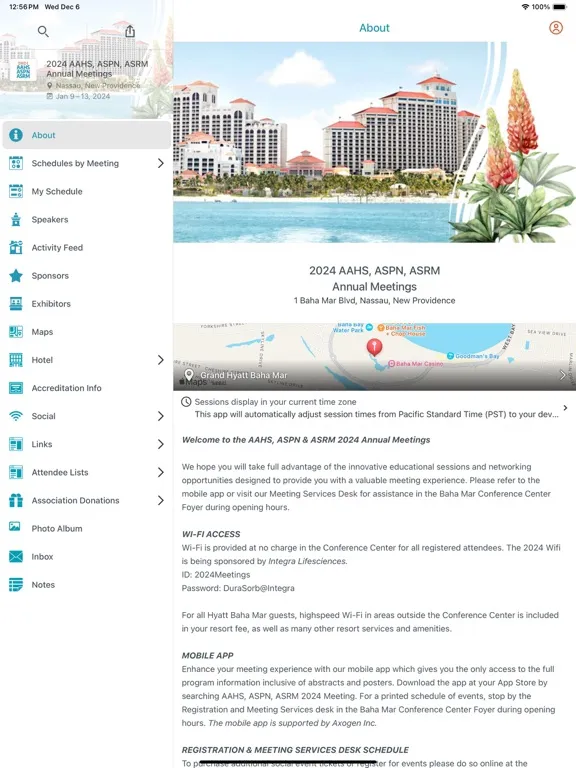 AAHS, ASPN, ASRM, Meeting iPad スクリーンショット