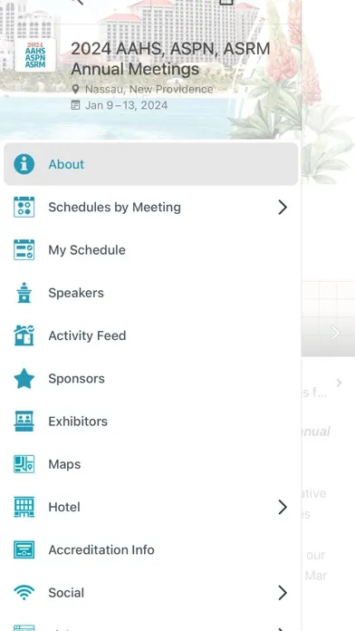 AAHS, ASPN, ASRM, Meeting スクリーンショット