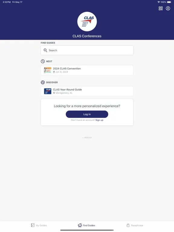 CLAS Conferences iPad  Screenshots