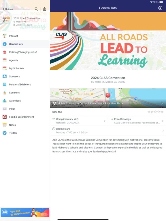 CLAS Conferences iPad  Screenshots