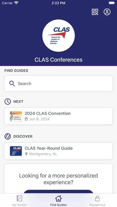 CLAS Conferences Screenshots