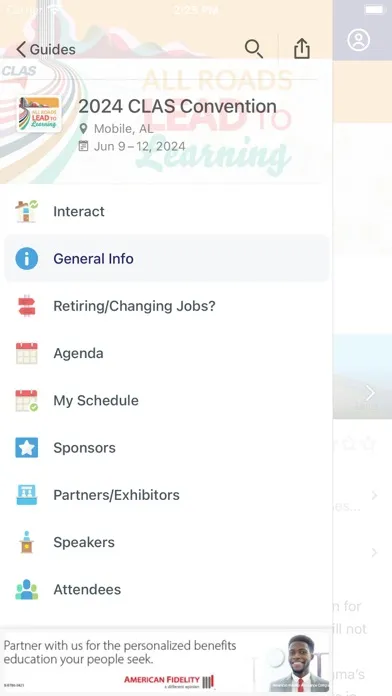 CLAS Conferences Screenshots