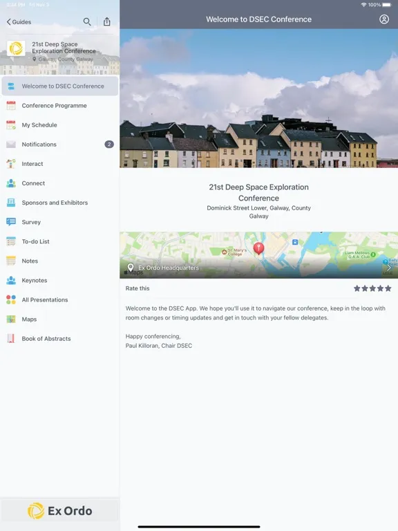 Ảnh chụp màn hình của Ex Ordo iPad 