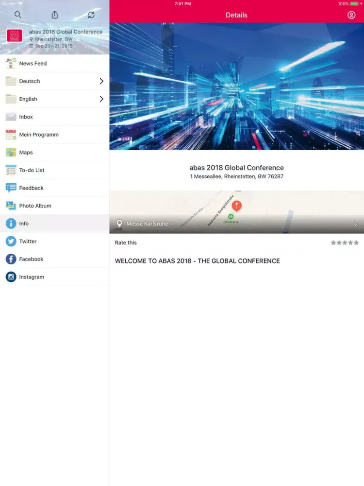 Tangkapan skrin abas 2018 Conference iPad 