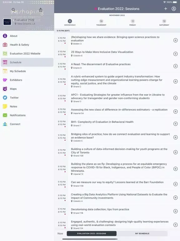 AEA Events iPad  سکرین شاٹس