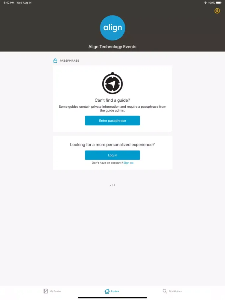 Align Events iPad  Screenshots