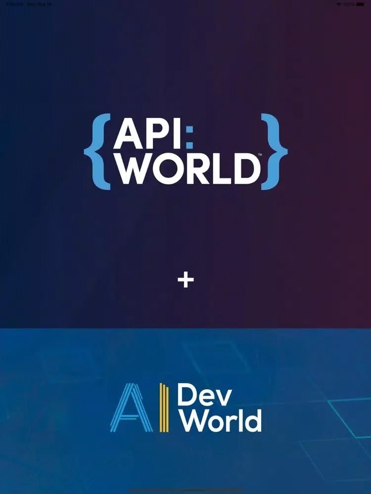 Screenshot di API World + AI DevWorld iPad 
