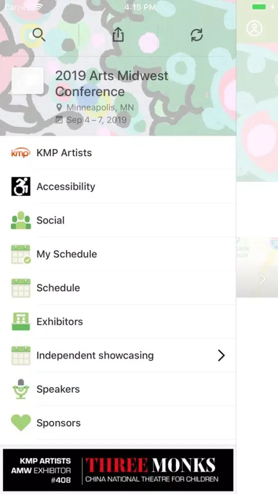 Arts Midwest Conference سکرین شاٹس