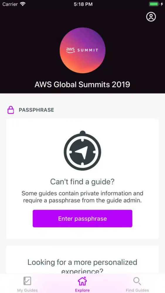 AWS Global Summits 스크린샷