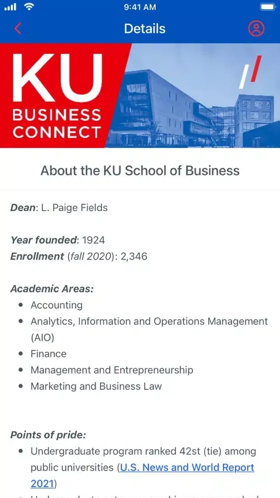 ภาพหน้าจอของ KU Business Connect