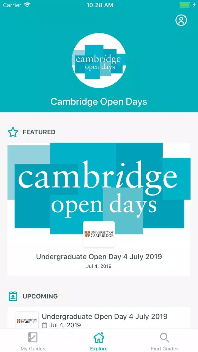 ภาพหน้าจอของ Cambridge Open Days