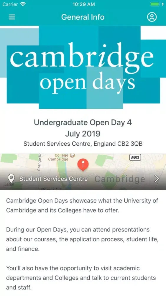 Cambridge Open Days 스크린샷