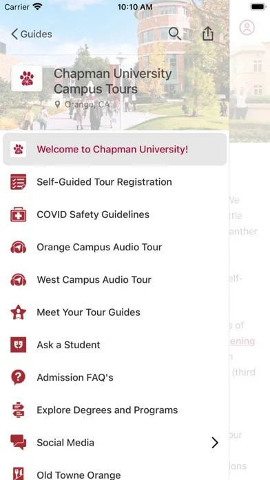 Chapman University Visitors स्क्रीनशॉट