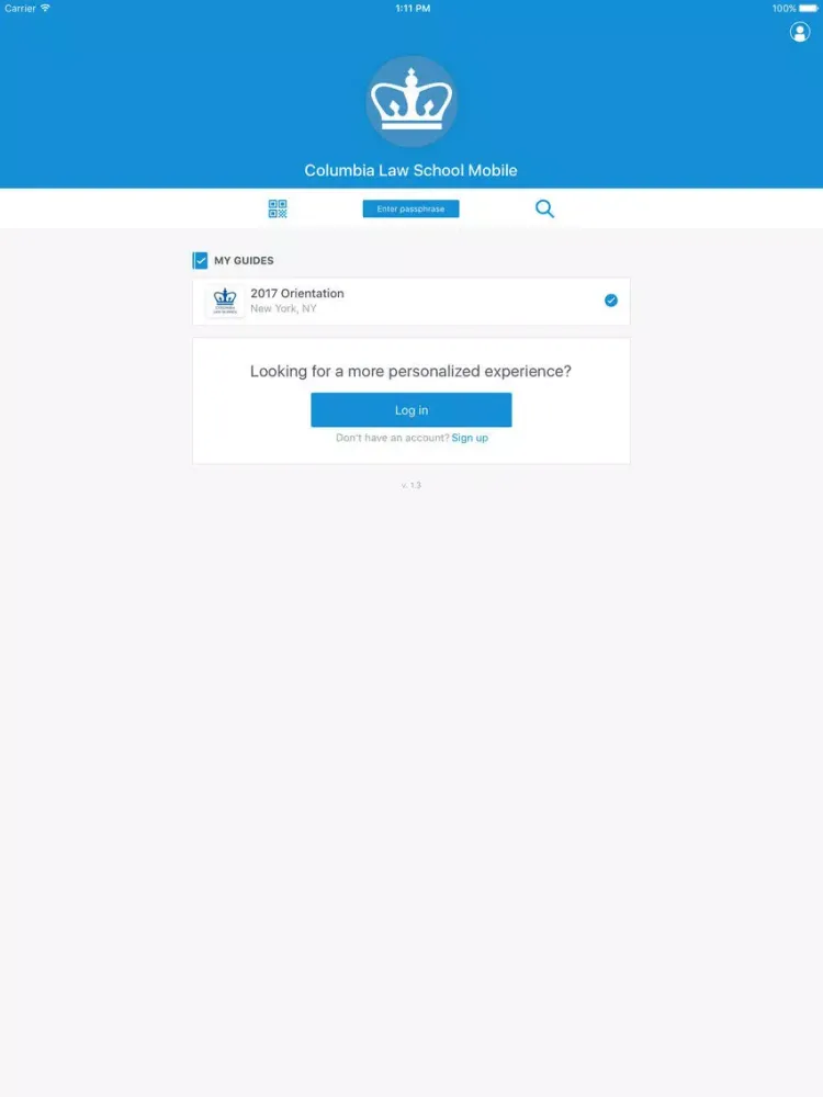 Columbia Law School Mobile iPad スクリーンショット