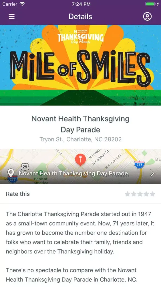 Tangkapan layar Novant Thanksgiving Day Parade