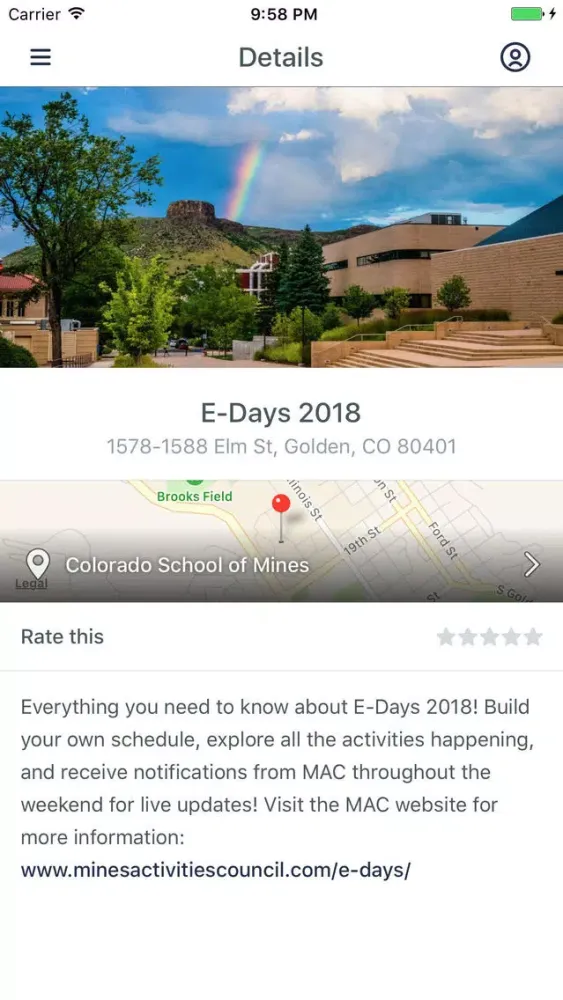ภาพหน้าจอของ Colorado School of Mines
