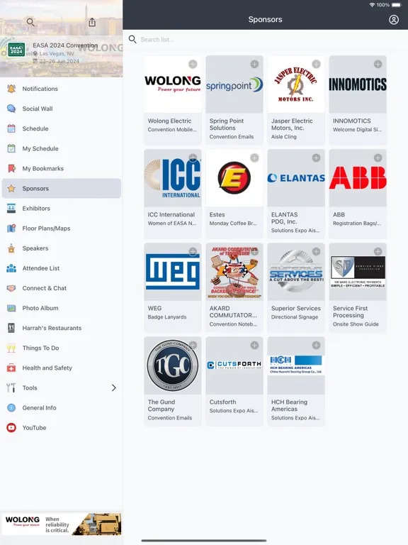 Capturas de pantalla de EASA 2024 Convention App iPad 