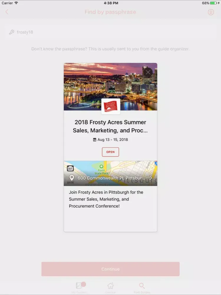 Screenshot di Frosty Acres Events iPad 