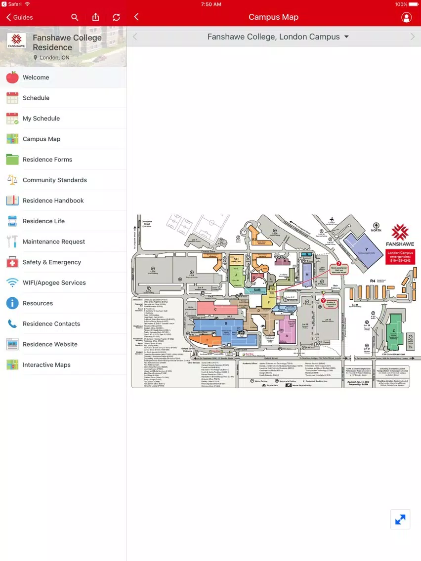 Screenshot di Fanshawe College Guide iPad 