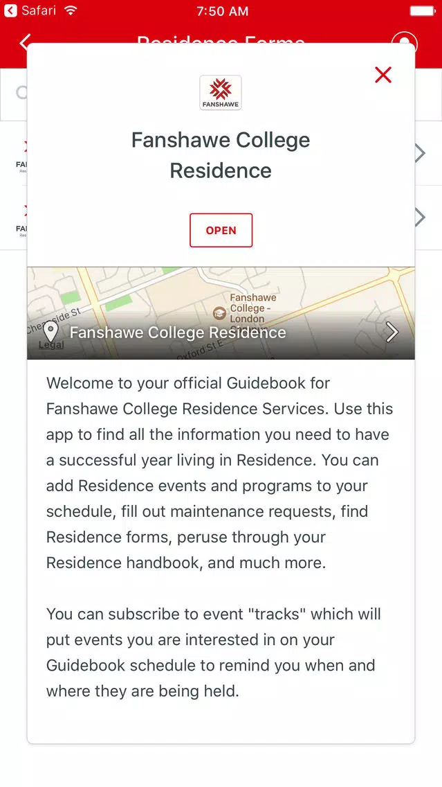 Screenshot di Fanshawe College Guide