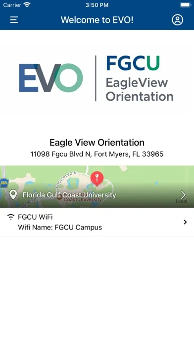 FGCU Eagle View Orientation Screenshots