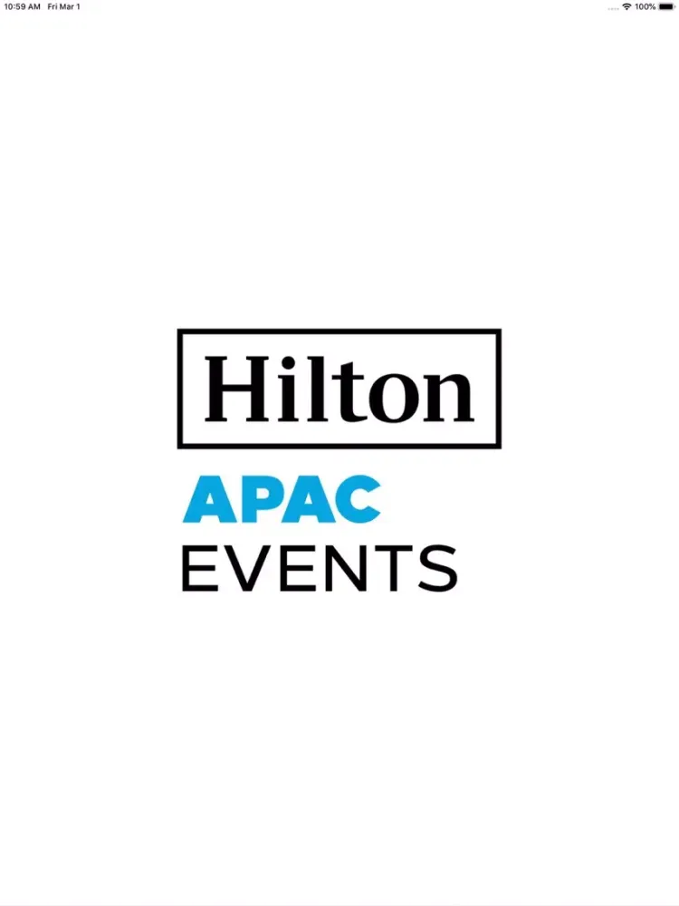 Ảnh chụp màn hình của Hilton APAC Events iPad 