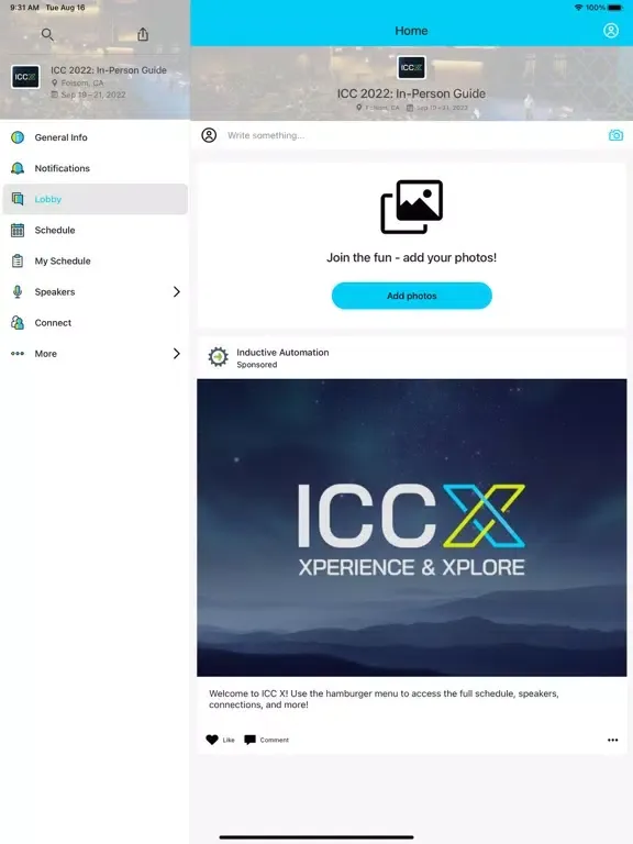 Screenshot di Ignition Community Conference iPad 