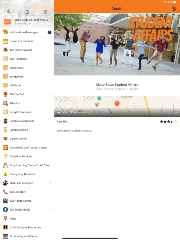 Idaho State Student Affairs iPad  سکرین شاٹس