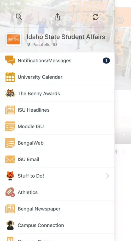 Idaho State Student Affairs سکرین شاٹس