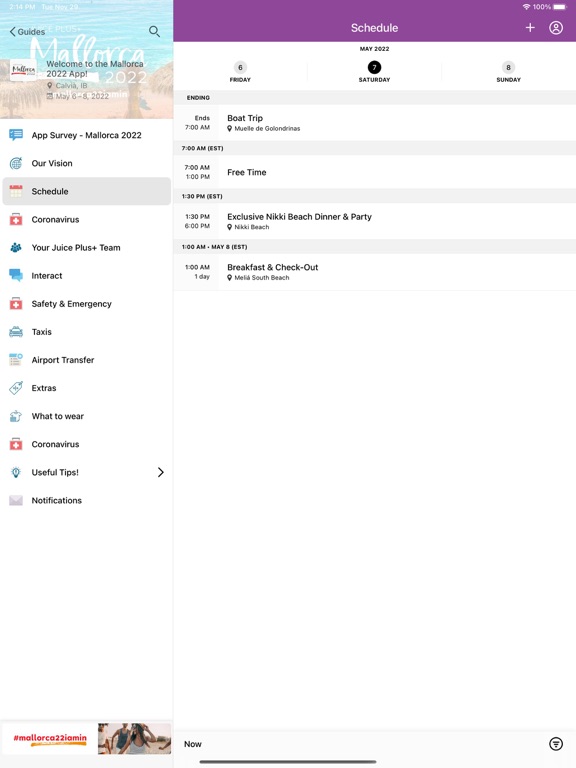 Capturas de tela do Juice Plus+ Events iPad 