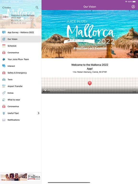 Capturas de tela do Juice Plus+ Events iPad 