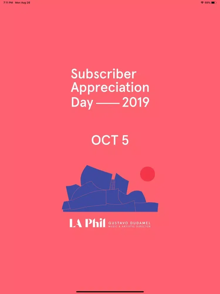 LA Phil Subscriber Day iPad Screenshots