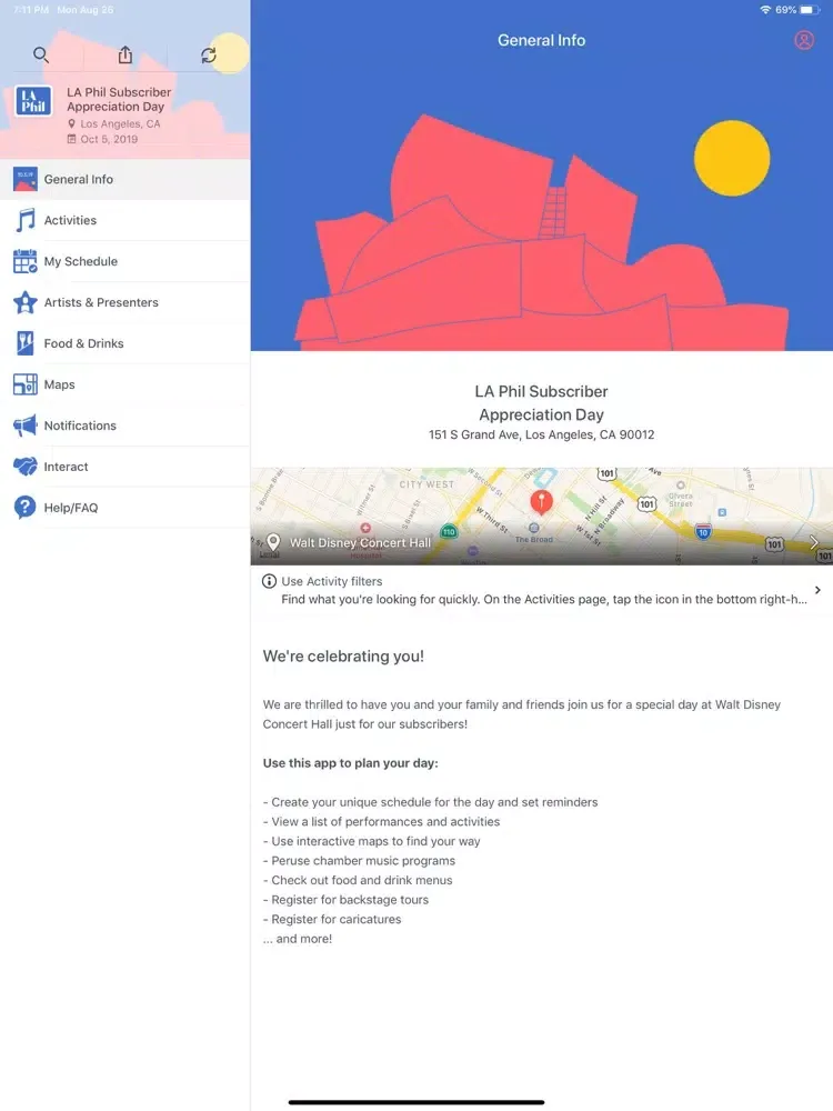 LA Phil Subscriber Day iPad Screenshots